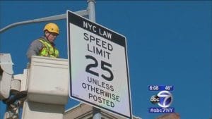 O limite de velocidade de 25 MPH entrou em vigor em 2014. Foto: ABC TV.