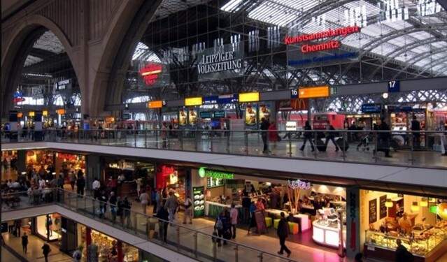 Estação Central de Leipzig, Alemanha. Foto: Site da Estação / Reprodução.