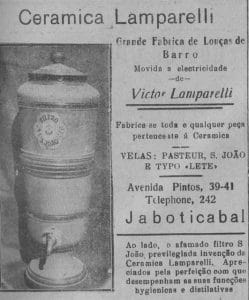 Propaganda do filtro São João. Fonte: Julio César Bellingieri.