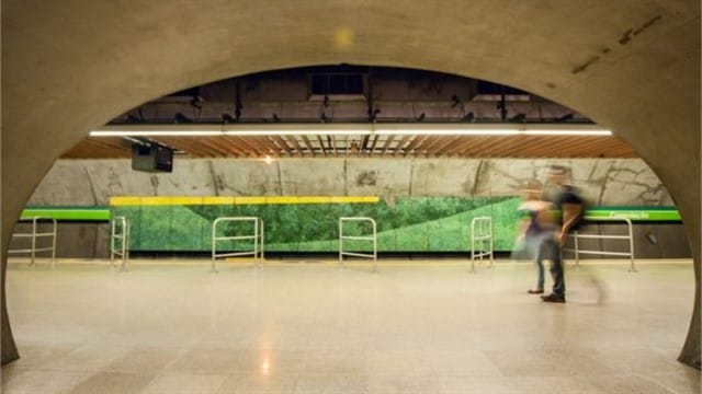 Painel na Estação Consolação do metrô. Foto: Gabriel Grespan.