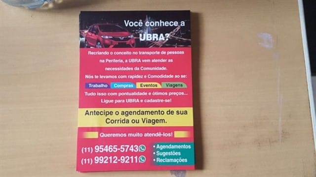 Sócios dizem ter entregue mais de 5 mil planfletos para divulgar o serviço. Foto: Felipe Souza / BBC Brasil.