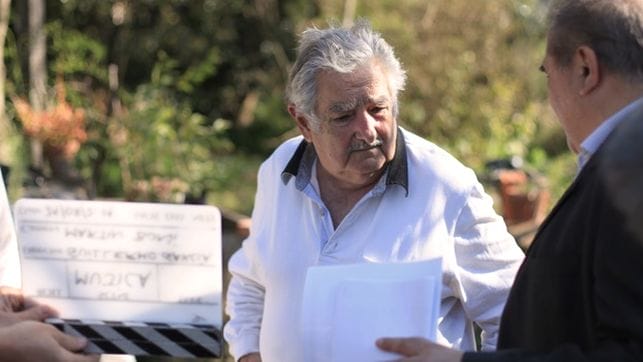 Jose Mujica na filmagem de “Frágil Equilíbrio” (Espanha, 2016), de Guillermo García López . Foto: Divulgação.