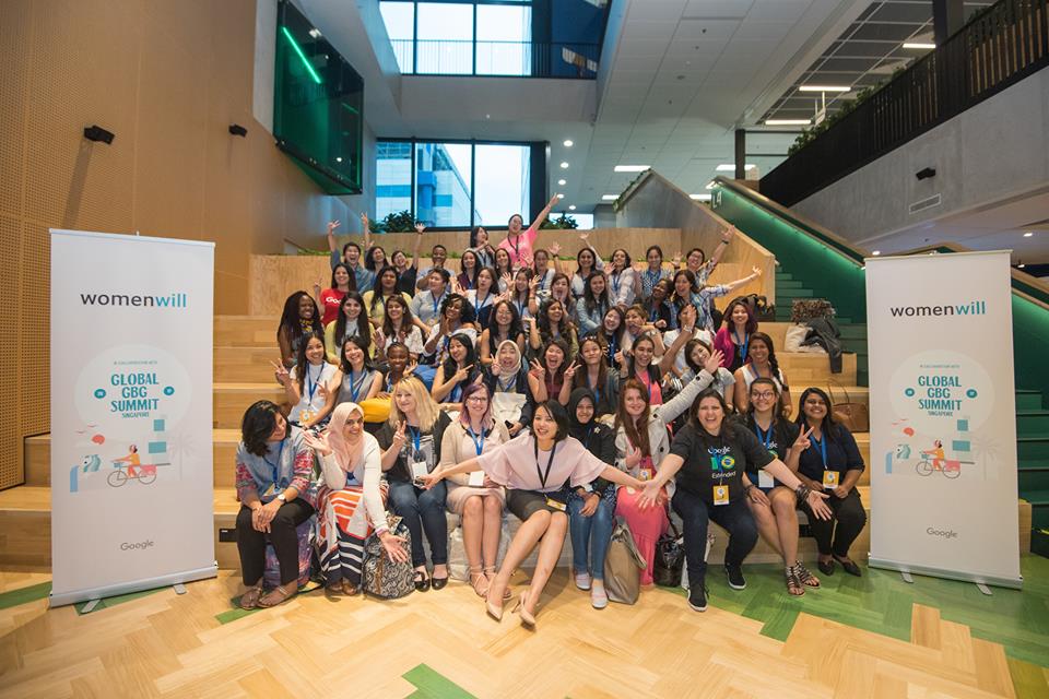 Apresentação do WomenWill em Singapura, durante a Global GBG Summit. Foto: Divulgação.