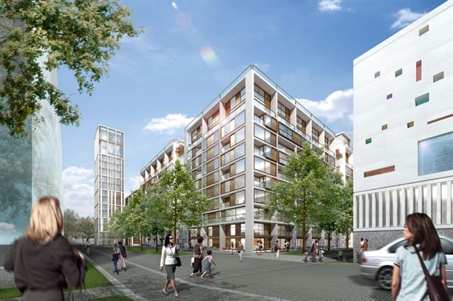 O Plano trata da questão global da habitação na cidade, não se focando apenas na questão social. Imagem: New London Development.