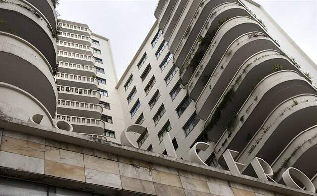 O Condomínio Edifícios Albertina, Cícero Prado e Cecília - conhecido como Cícero Prado-- foi erguido em 1954 nos Campos Elíseos, região central de São Paulo. Foto: Fabio Braga / Folhapress. 