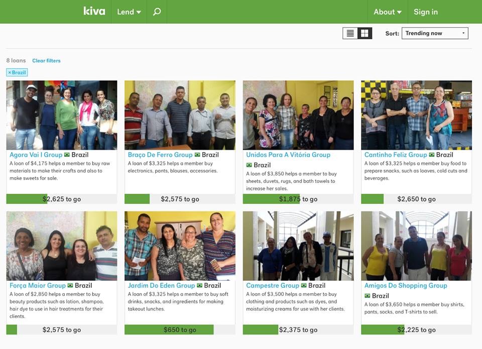 Parceria entre BPCS e Kiva permite captação de recurso via plataforma de crowdfounfing especializada em microfinanças. Imagem: Divulgação.