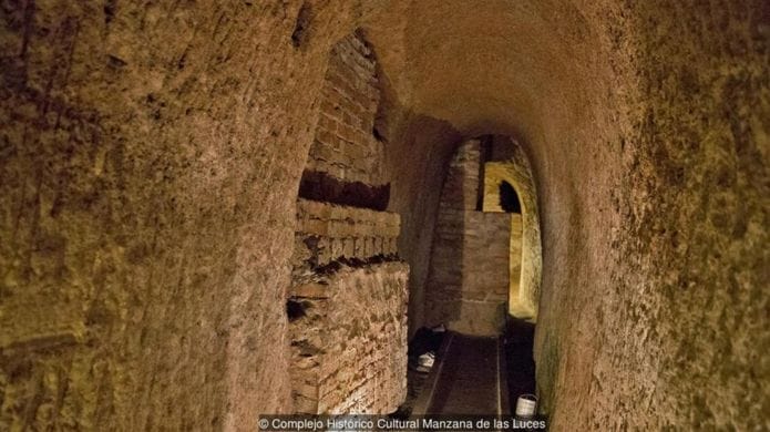 Túneis construídos sob a Manzana de las Luces eram provavelmente parte de uma rota de fuga inacabada. Foto: Complejo Histórico Cultural Manzana de las Luces.