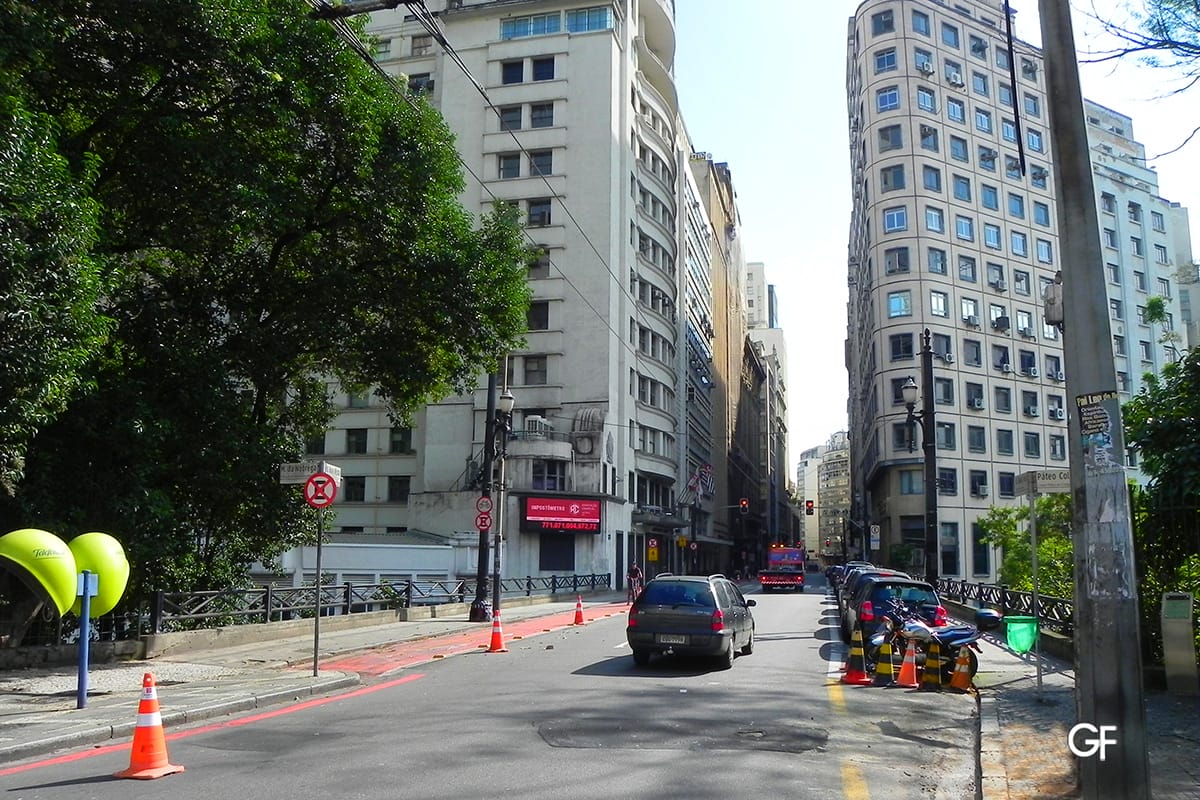 Rua Boa Vista, com ciclovia, no centro da capital. Foto: Evelocal.