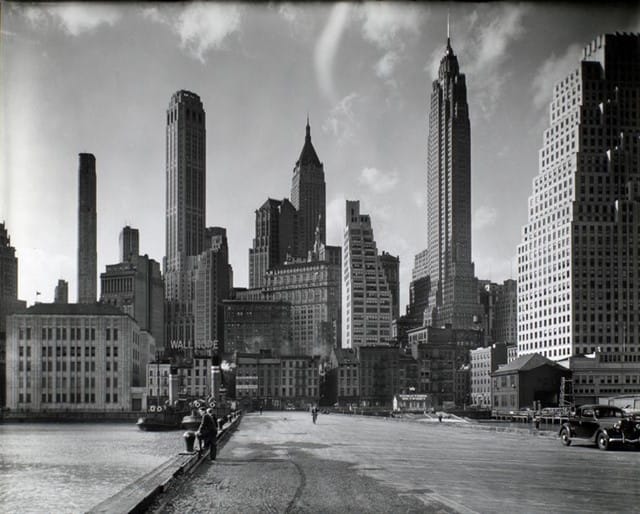 Zona Sul de Manhattan, Nova York em 1936. Foto: Berenice Abbott.