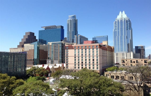 Austin, no Texas, que subiu 18 posições e aparece em 29º lugar. Foto: Austin Chamber of Commerce.