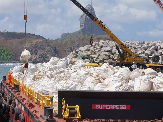 Operação retira cerca de três mil toneladas de lixo do arquipélago pernambucano. Foto: Auricélio Romão.