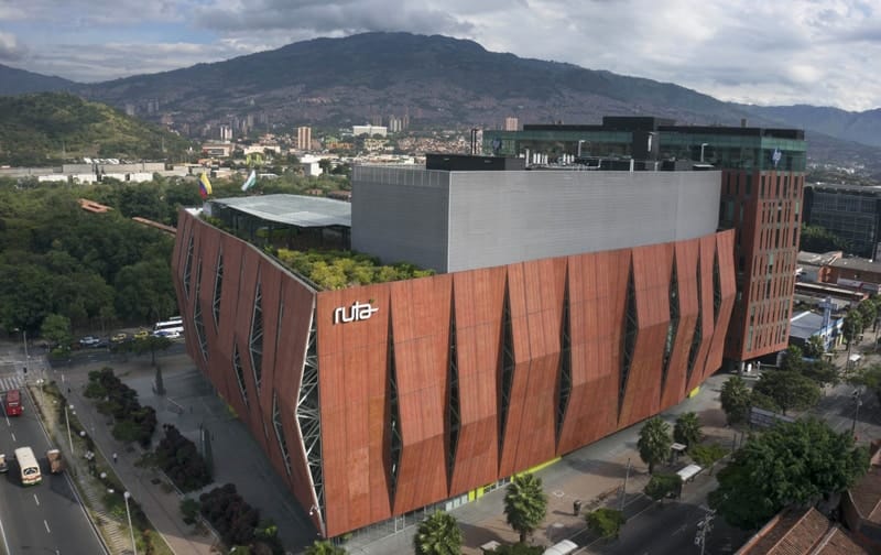 Complexo do Ruta N, no polo de inovação em Medellín, Colômbia. Foto: IASP.