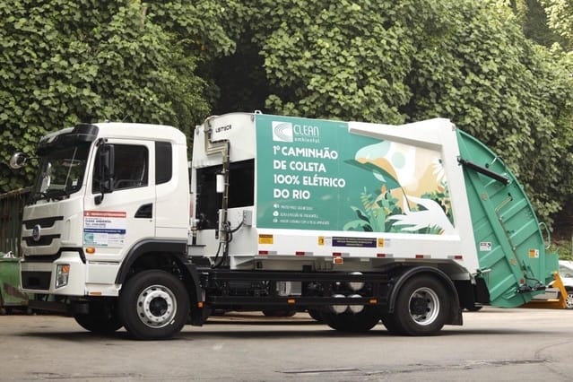Caminhão elétrico da BYD começa atuar no Rio de Janeiro. Foto: Divulgação.