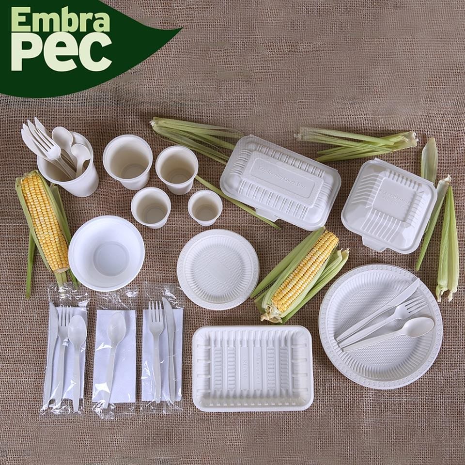 Produtos da Embrapec são feitos à base de amido de milho. Foto: Divulgação.