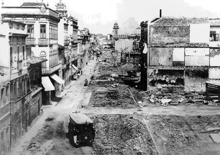 Reformas urbana e sanitária transformaram a paisagem do Rio de Janeiro no início do século 20. Foto: Acervo O Globo.