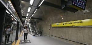 Estacão Morumbi da linha 4 Amarela do Metrô Paulista. Foto: Estadão / Conteúdo.