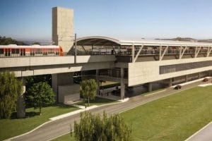 Estação Aeroporto-Guarulhos: unidade deve ser aberta para testes em março de 2018. Imagem: CPTM / Divulgação.