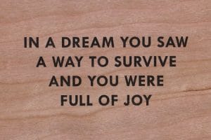 Jenny Holzer, "Truism: In a Dream You Saw a Way to Survive and You Were Full of Joy", 1994 ::