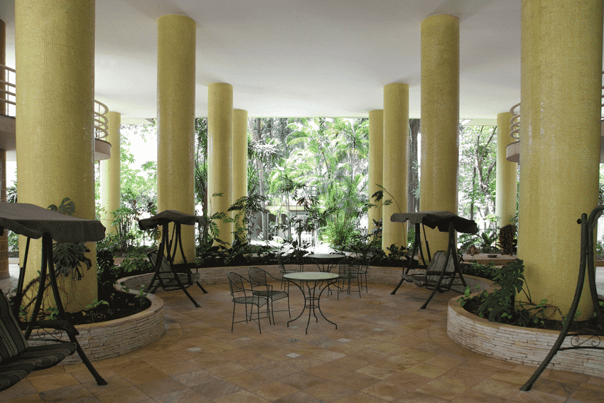 Páteo interno do Edifício Parque das Hortênsias da Avenida Angélica. Foto: Hamilton Penna..