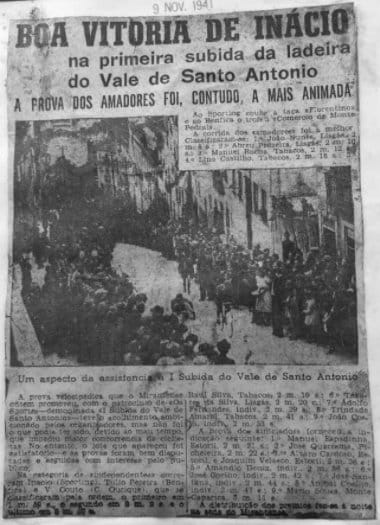 67 anos depois, volta-se a subir a rampa do Vale de Santo António. Imagem: Arquivo.