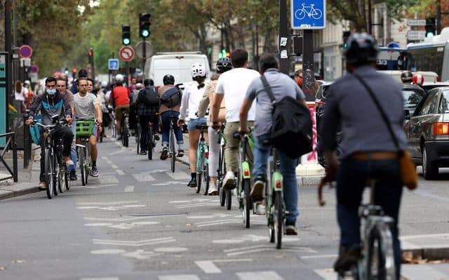 O Boulevard Sébastopol é um dos mais procurados da capital francesa pelos ciclistas. Foto: Jean-Baptiste Quentin